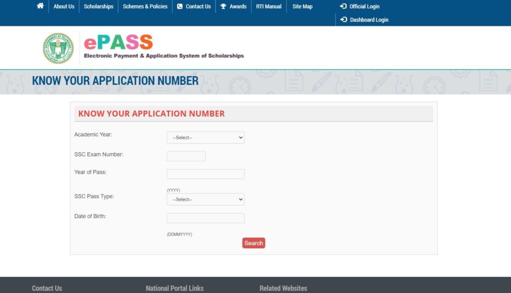 Ts ePass Scholarship Process To View Your Application Number