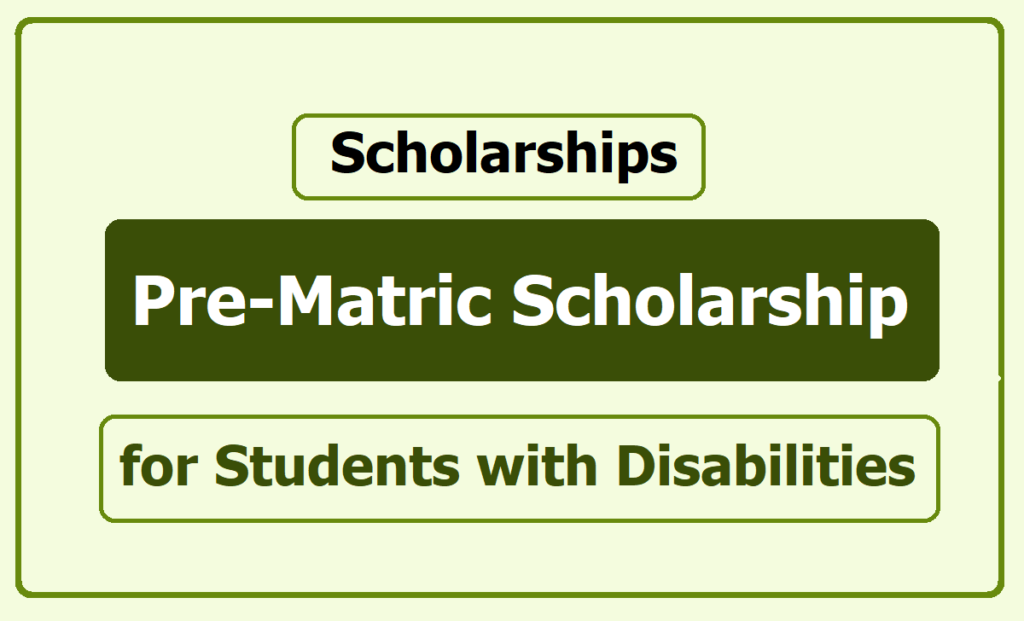 Pre Matric Scholarship For Students With Disability: Apply Online