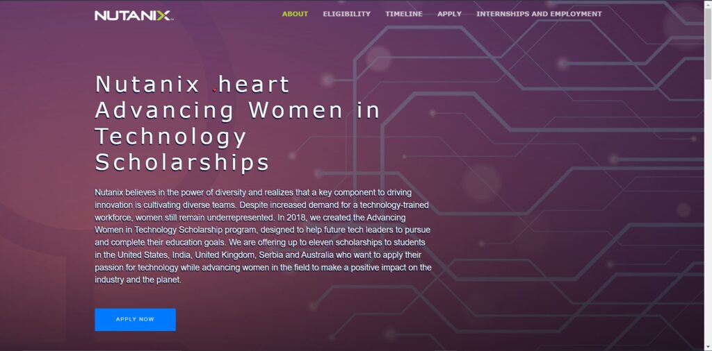Nutanix Heart Advancing Women In Technology Scholarships 2024 Apply