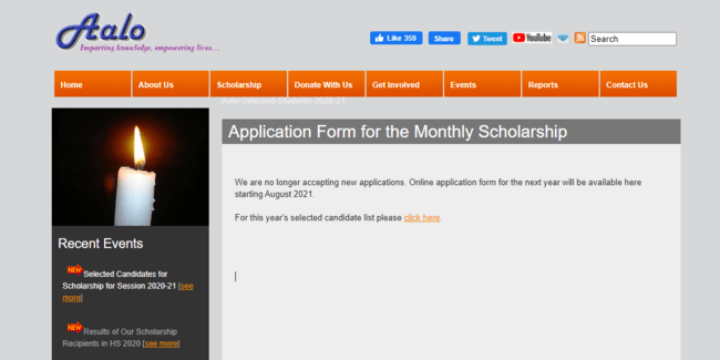 Alo Scholarship Apply Online 2024