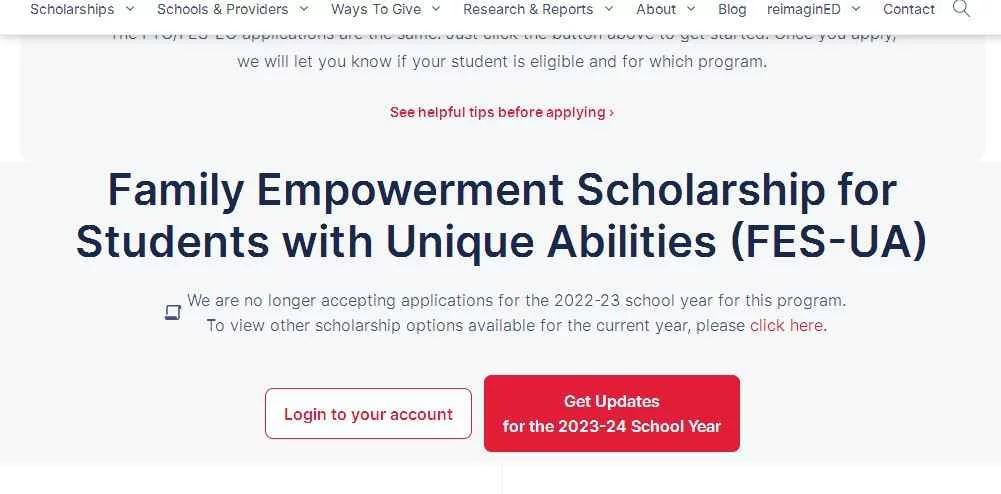 Gardiner Scholarship Apply Online 2024
