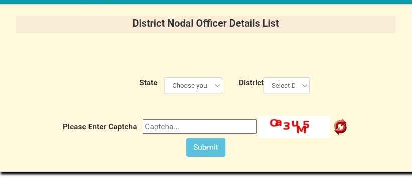 Checking District Level Nodal Officer Details
