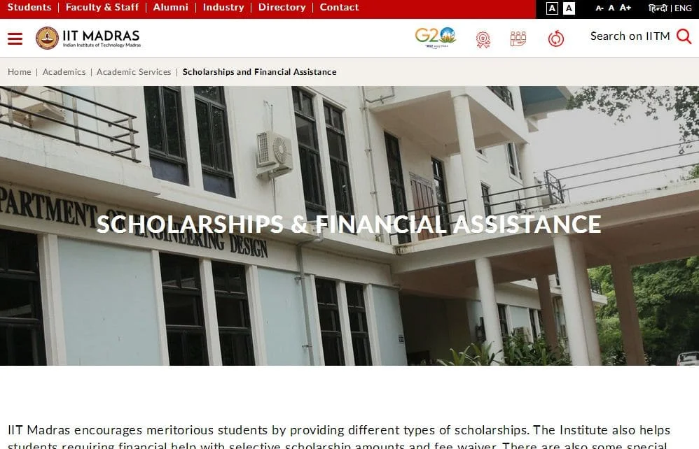 Process To Apply Online Under IIT Madras Scholarship 