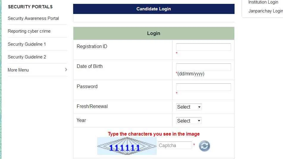 To Do Candidate Login 
