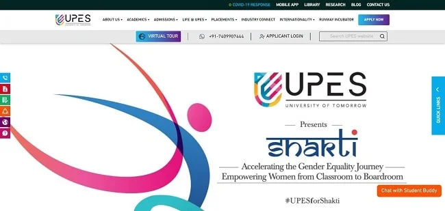 Process To Apply Online Under UPES Dehradun Shakti Scholarship