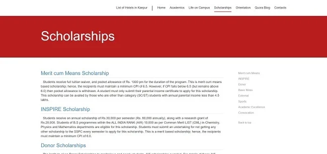Process To Apply Online Under IIT Kanpur Scholarship 
